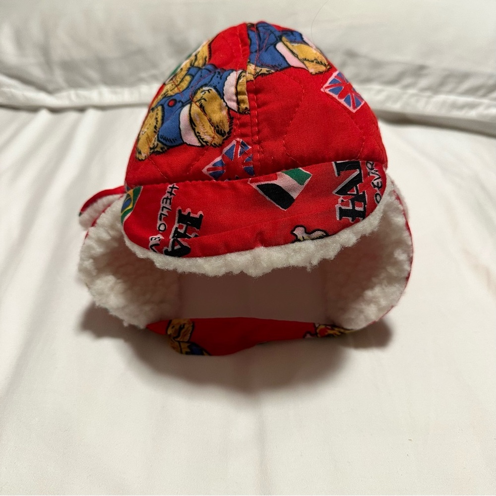 Red Cartoon Winter Trapper Hat Toddler